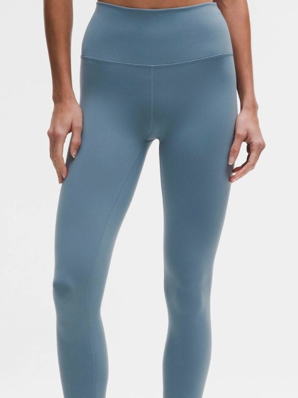 EUC Lululemon Wunder Train High-Rise Leggings Size 4 25" inseam Steel Blue